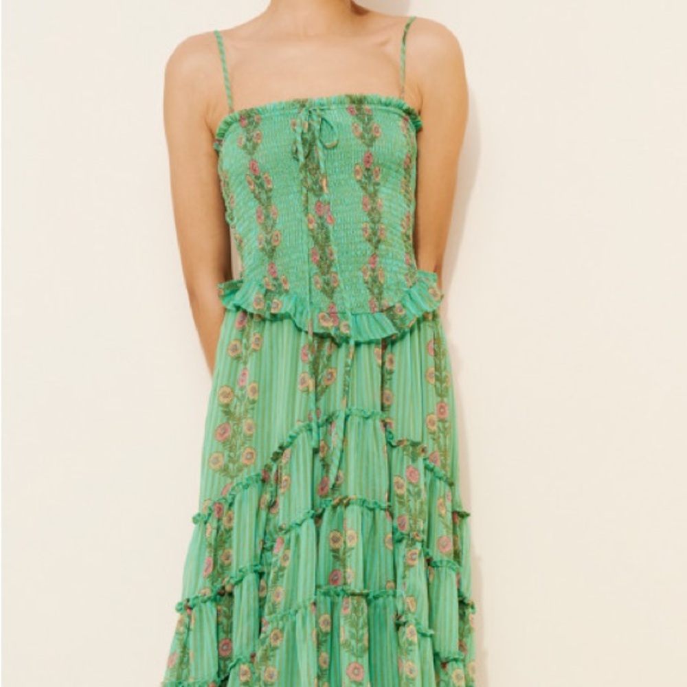 Floral Green Dress